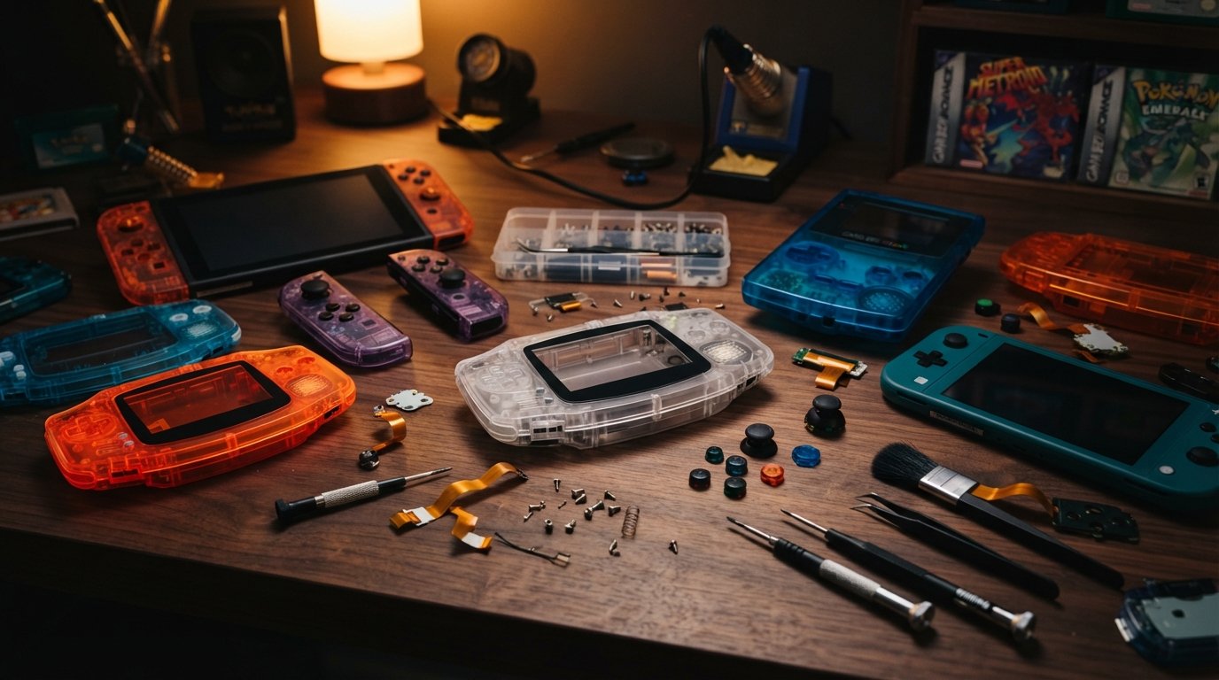 Hero Kompletná sada plastových tlačidiel pre Game Boy Advance SP, vrátane tlačidiel hlasitosti
